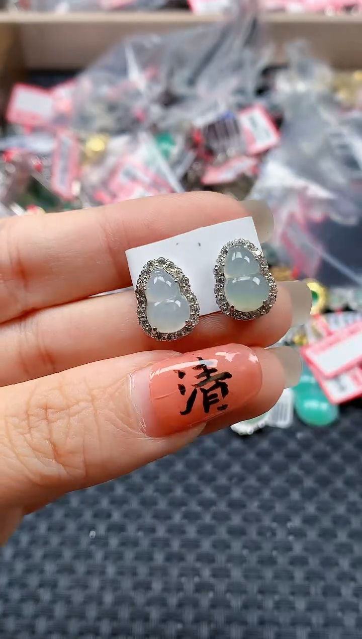 银S925镶嵌戒指翡翠天然A货缅甸翡翠