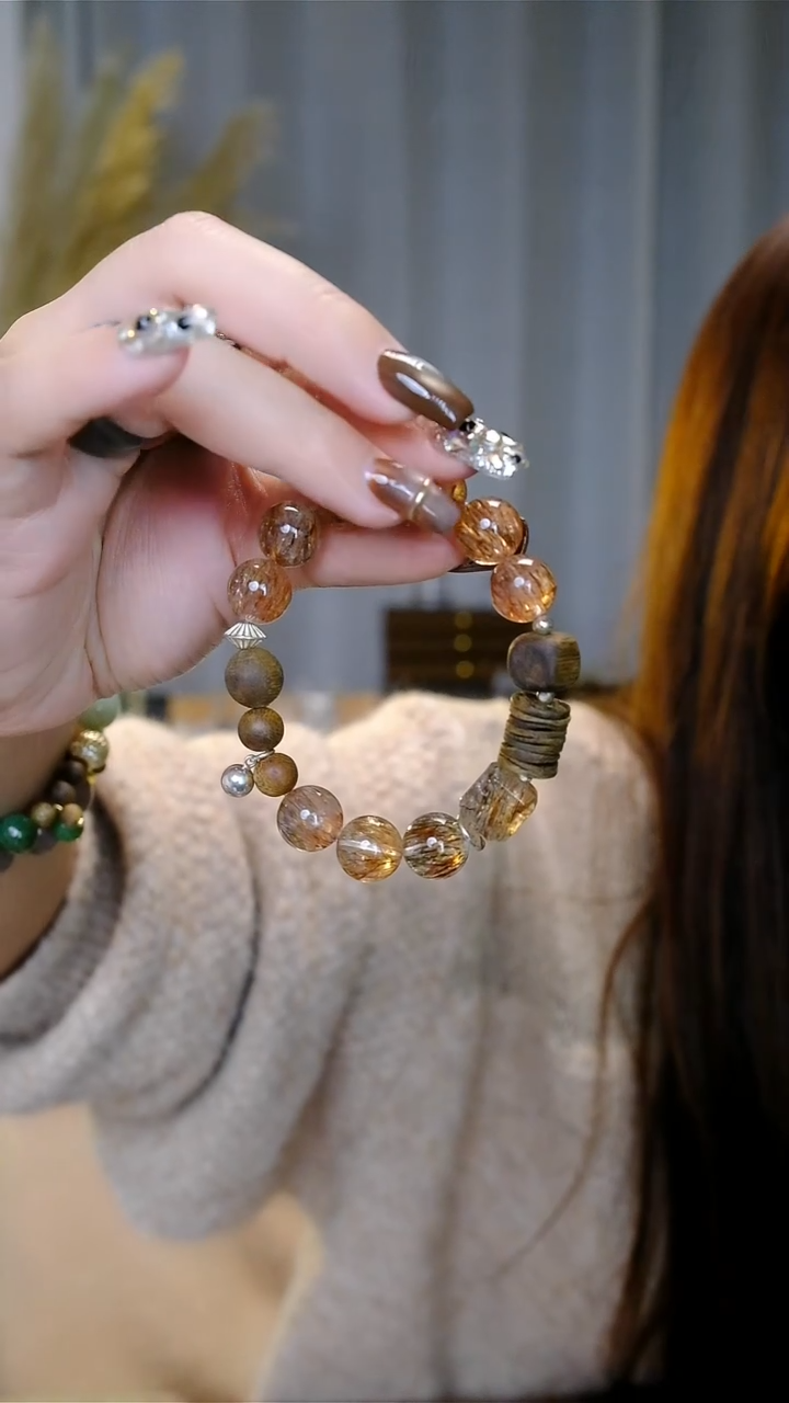 手串沉香未镶嵌74黑金超沉香手串(多样性发其一）74