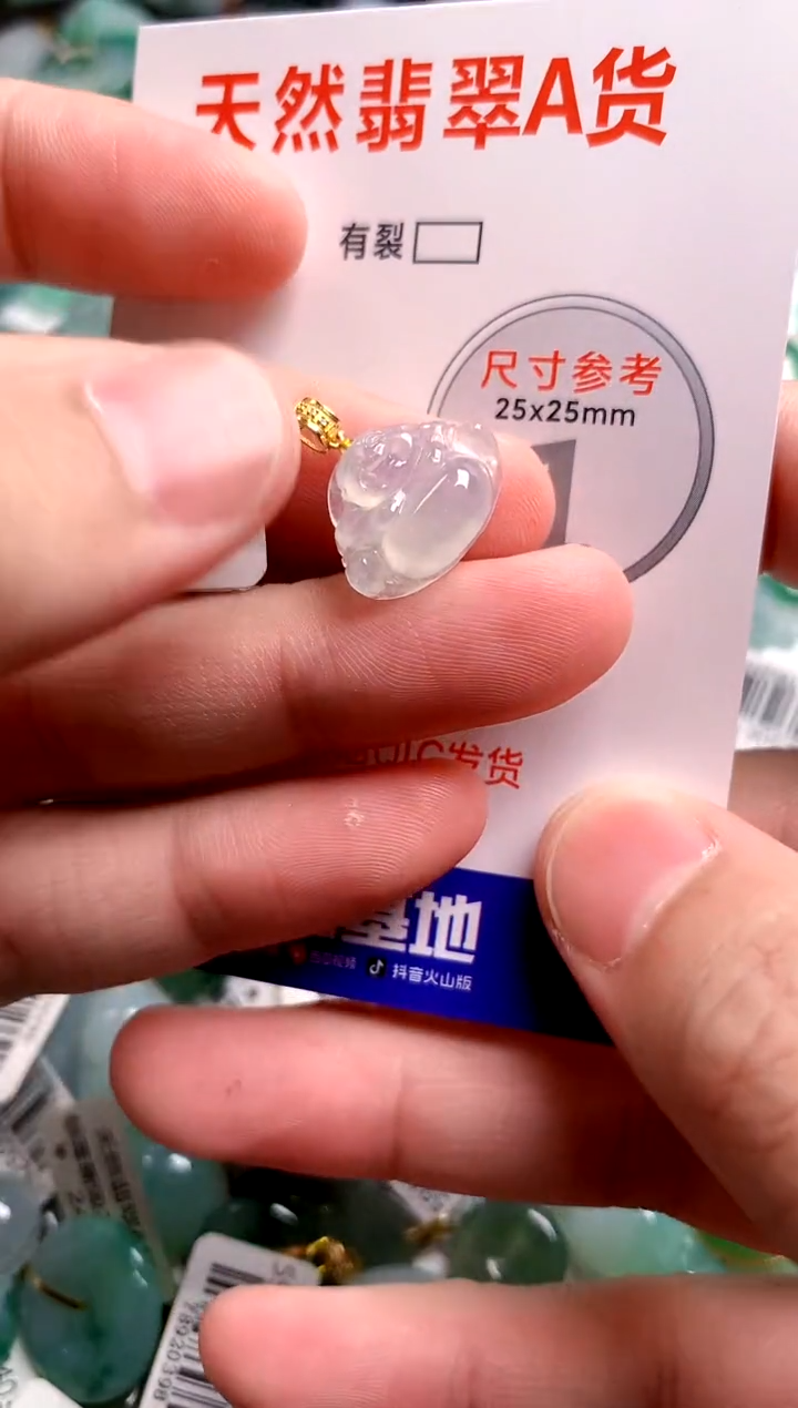 翡翠18K金镶嵌颈饰0432548287