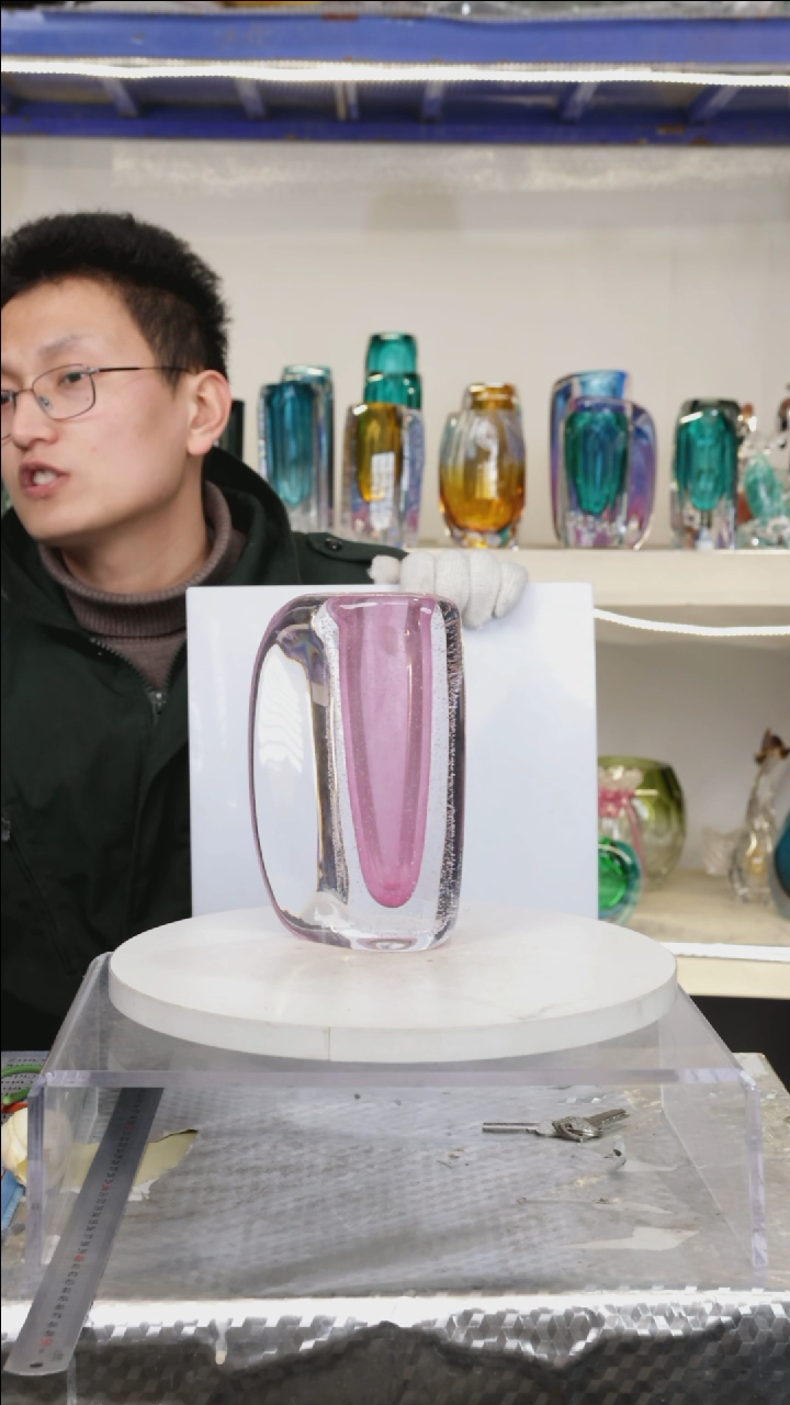 【闪购商品】琉璃【幻彩】高20精品琉璃正常手工痕迹