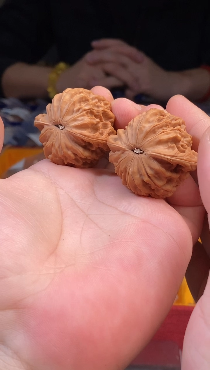 把件文玩核桃全品红皮磨盘40尺