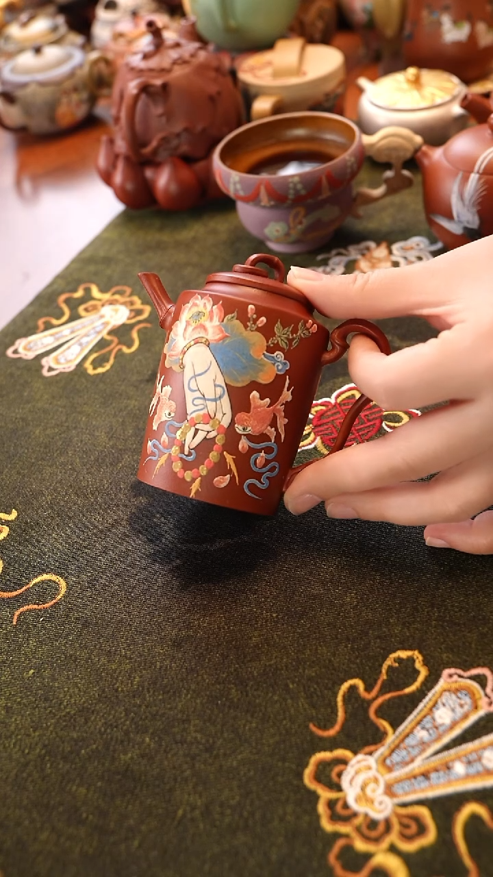 茶壶紫砂佛手莲心 