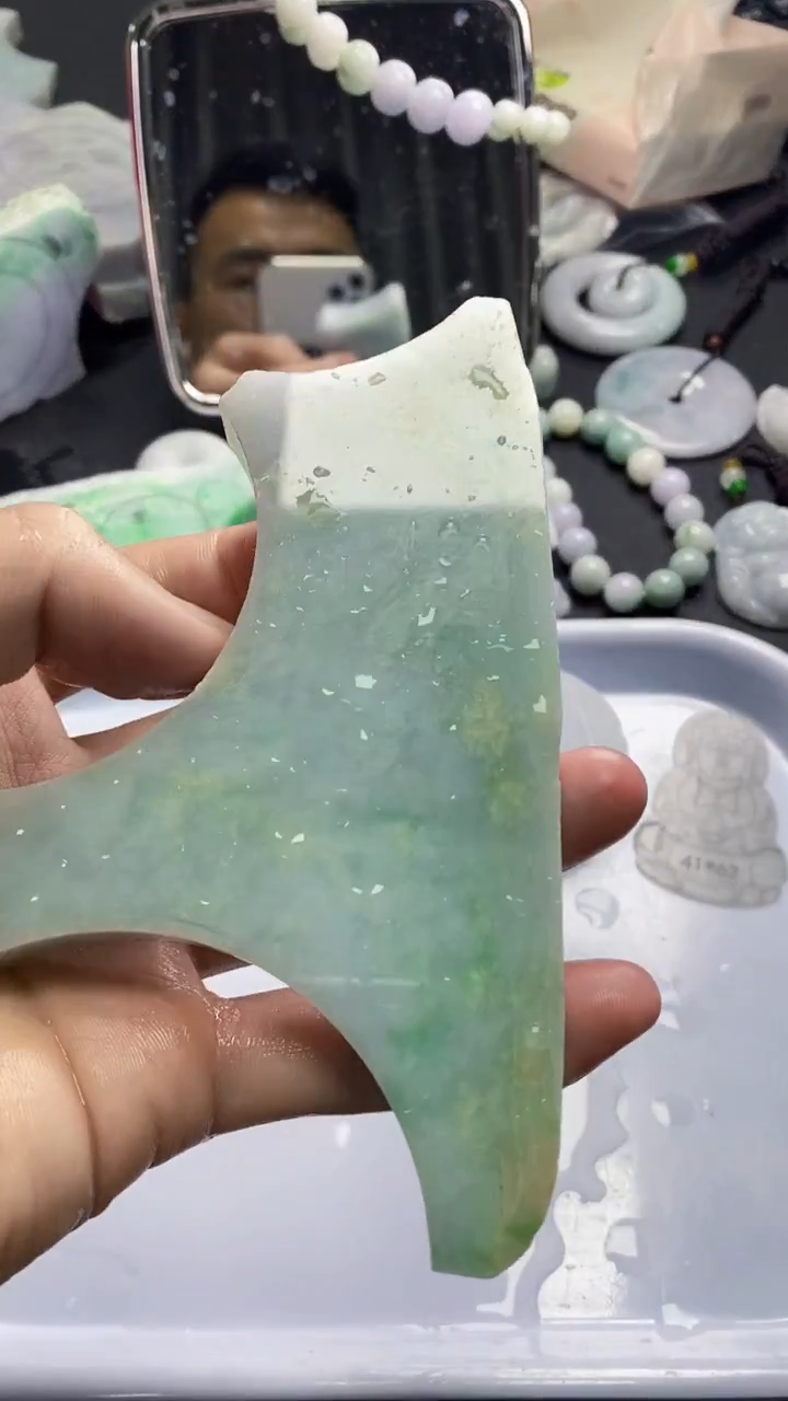 裸石翡翠天然缅甸A货【海】A011