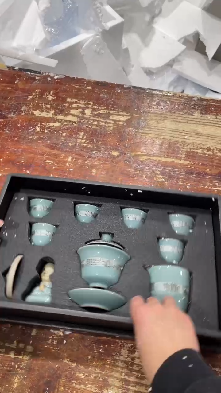 【闪购商品】瓷片黑马茶具甄选链接@@LS