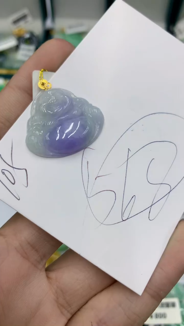 【闪购商品】翡翠颈饰18K金镶嵌号链接111111