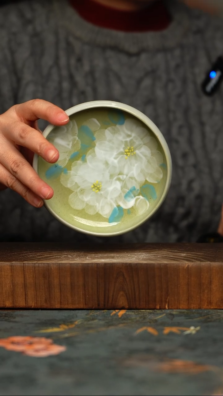 瓷片釉下彩手工手绘同款陶器