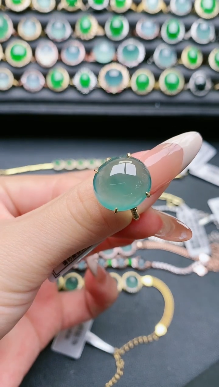 【闪购商品】翡翠戒指银S925镶嵌1111