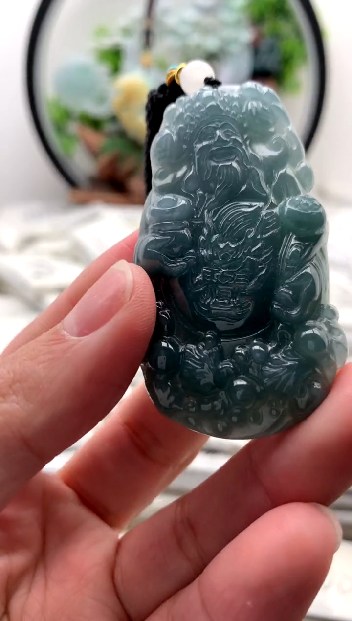 【闪购商品】翡翠颈饰未镶嵌财神【品质一般能接受再拍】