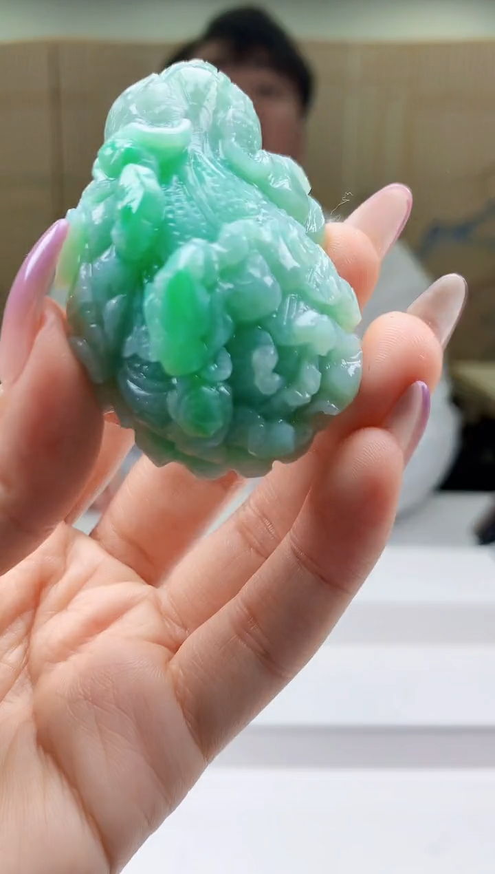【闪购商品】定制翡翠未镶嵌5060ty-毛货挂件117