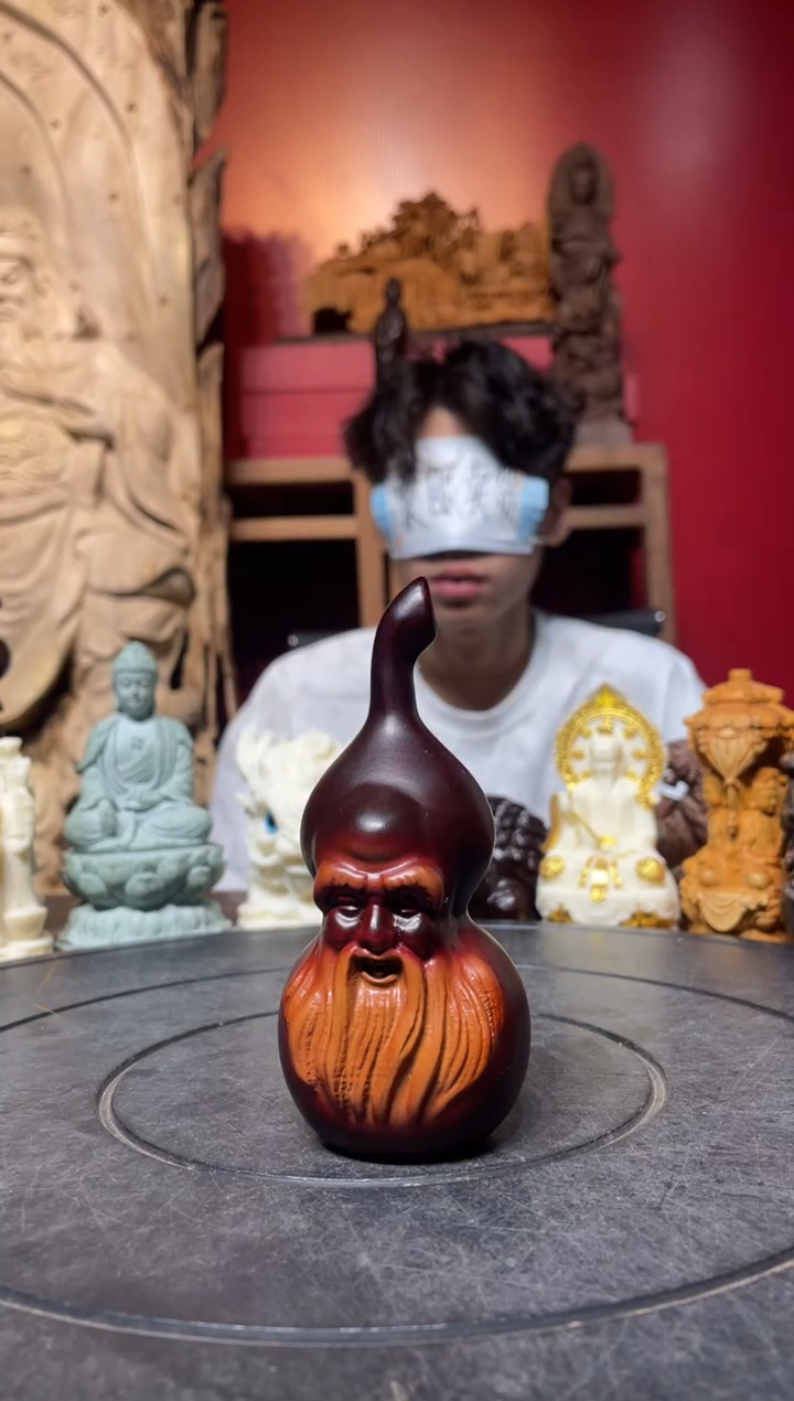 风车木（黑檀木）无事牌(直播推荐)     老头
