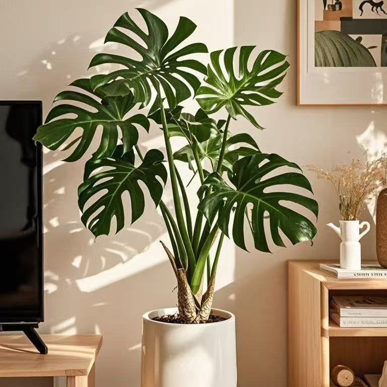 龟背竹客厅大盆栽老桩植物办公室大型绿植室内水培净化空气