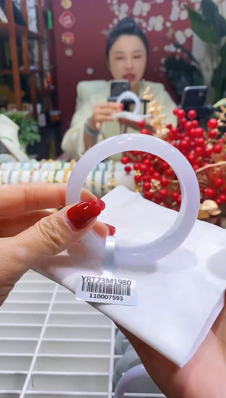 【闪购商品】翡翠手镯未镶嵌33冰紫5657/14.9*8.5