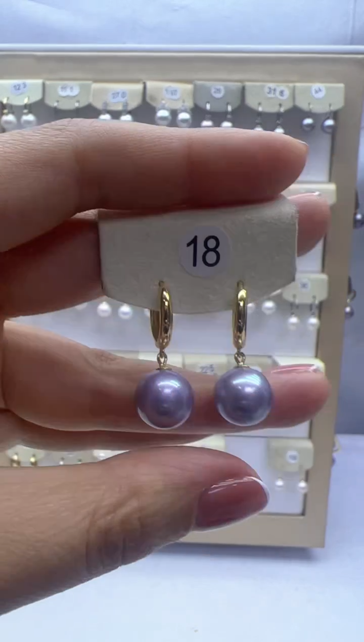 【闪购商品】淡水珍珠耳饰银S925镶嵌18