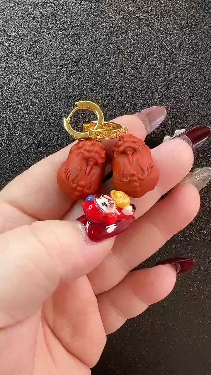 【闪购商品】南红玛瑙耳饰未镶嵌耳环