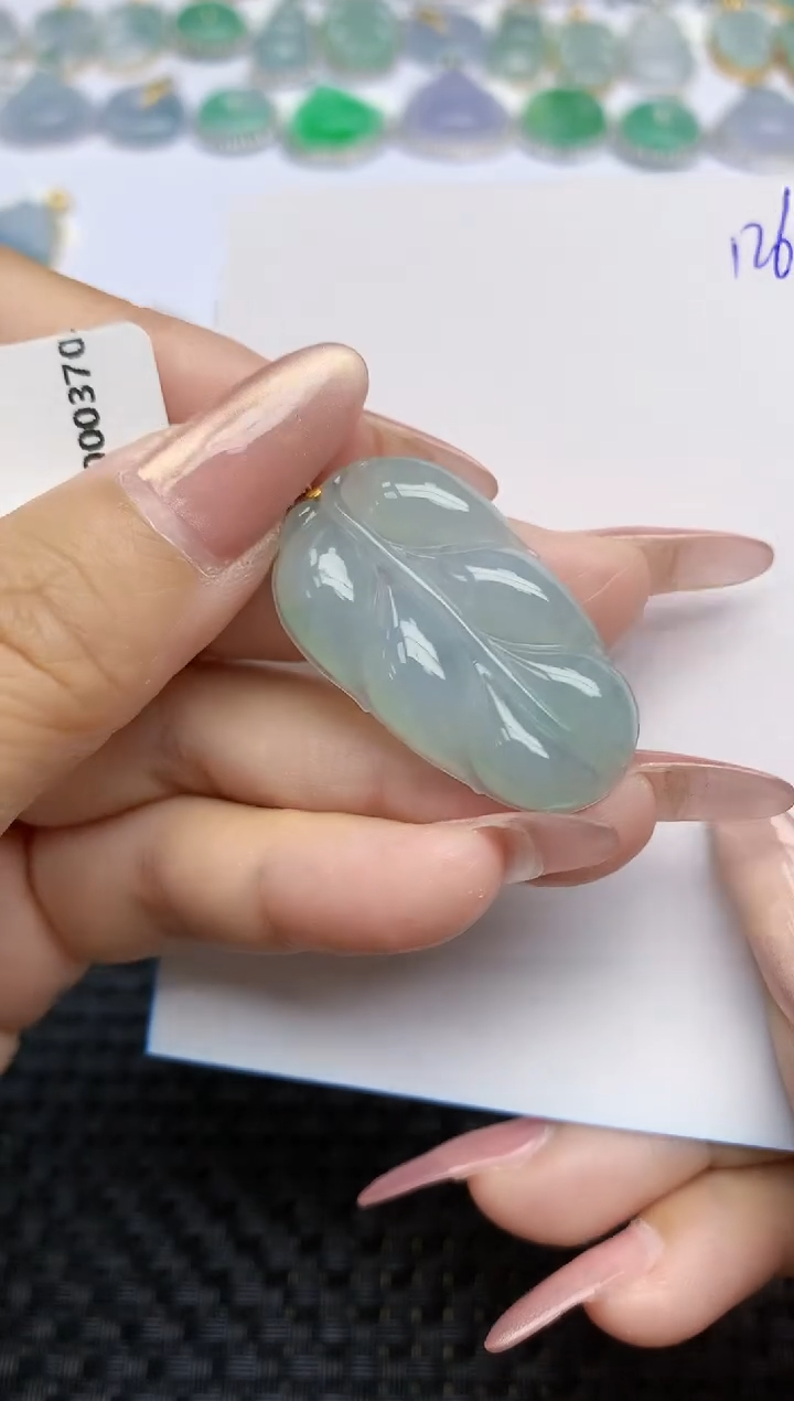 【闪购商品】翡翠颈饰18K金镶嵌天然A货翡翠 126