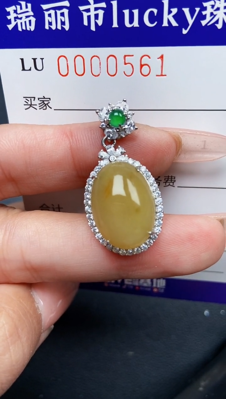 【闪购商品】翡翠颈饰银S925镶嵌0561