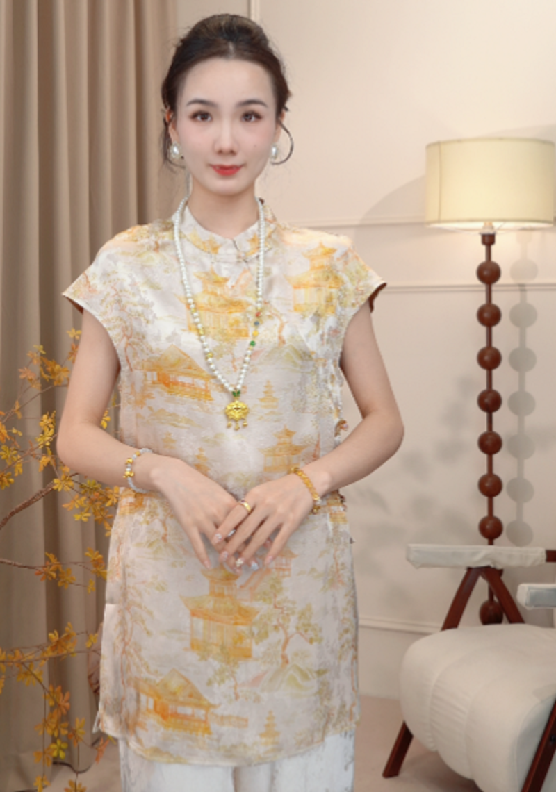 【醉阳花】夏季亲肤舒适新中式气质上衣女2025B2097—婷酱