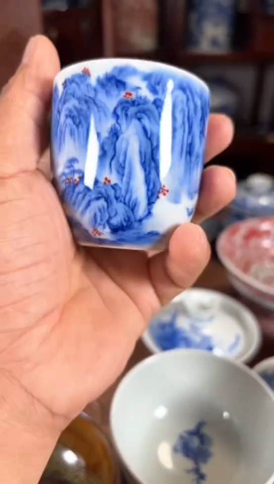 杯五彩瓷器杯子瓷器杯子