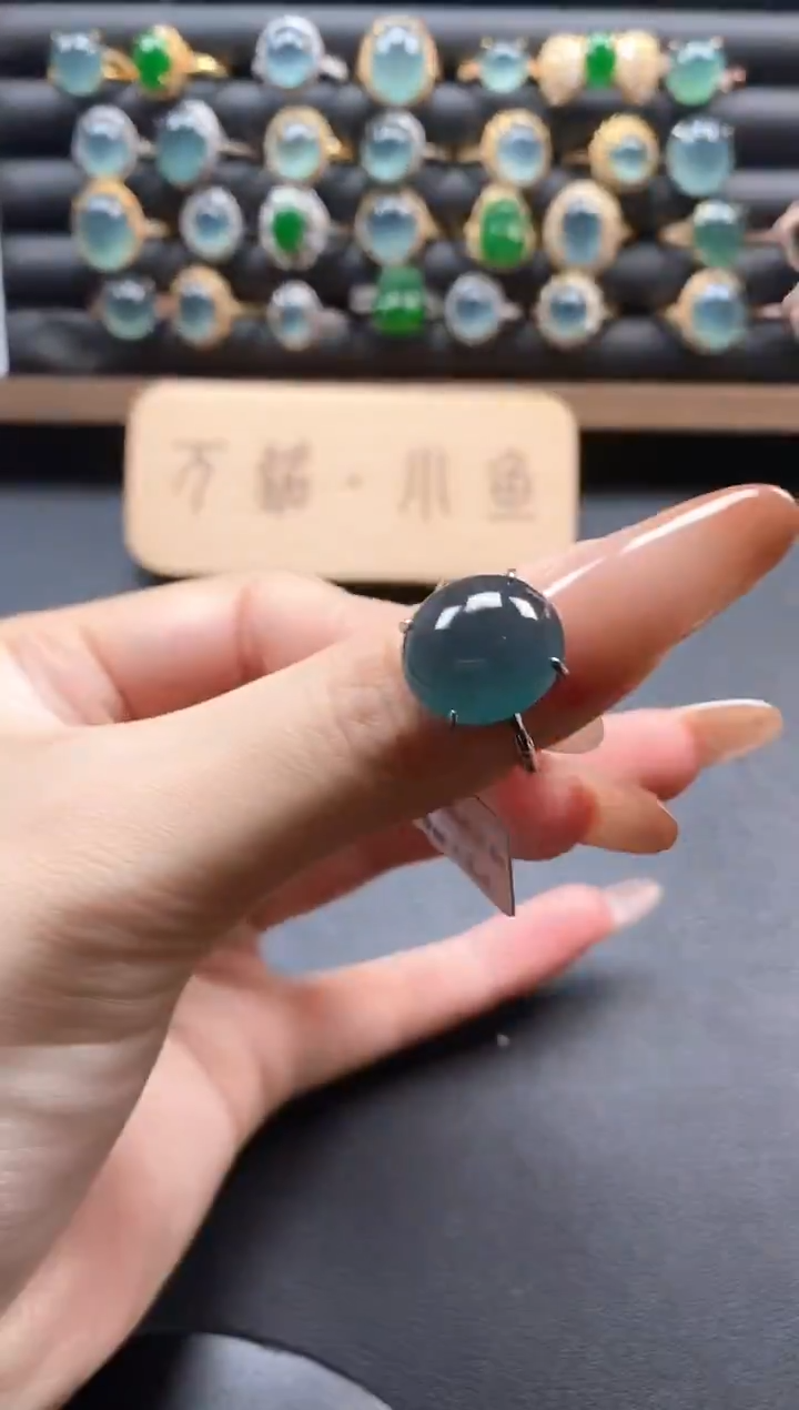 银S925镶嵌戒指翡翠51511