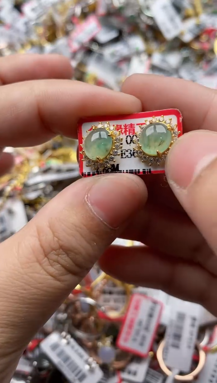 【闪购商品】翡翠戒指银S925镶嵌44444---7