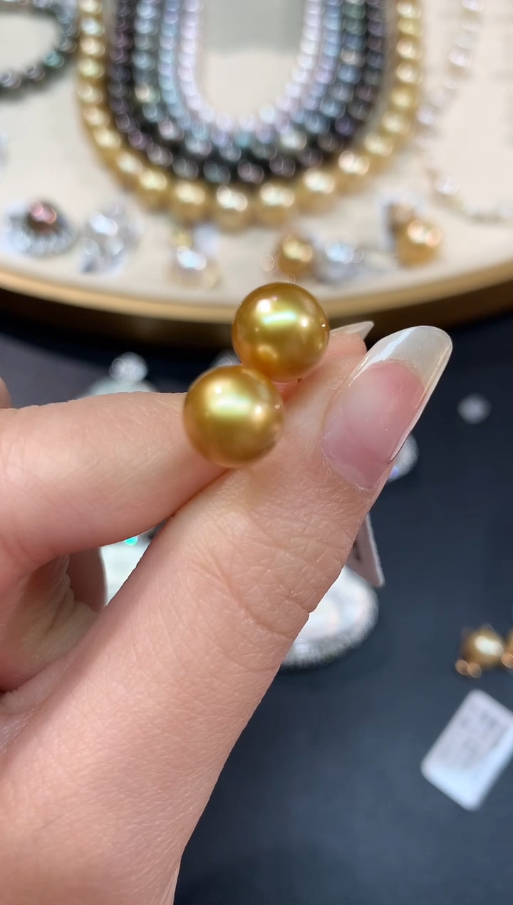 【闪购商品】海水珍珠耳饰18K金镶嵌A432多样性发一件|1799