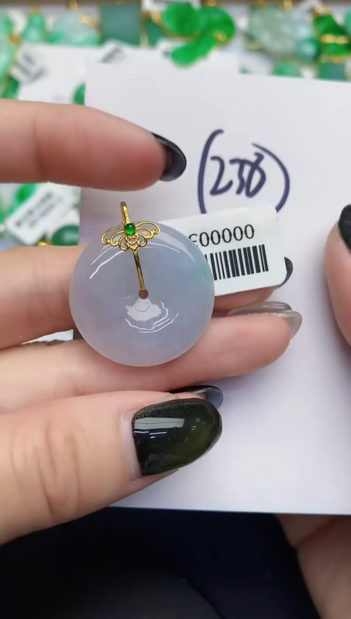 【闪购商品】翡翠颈饰18K金镶嵌00000000000