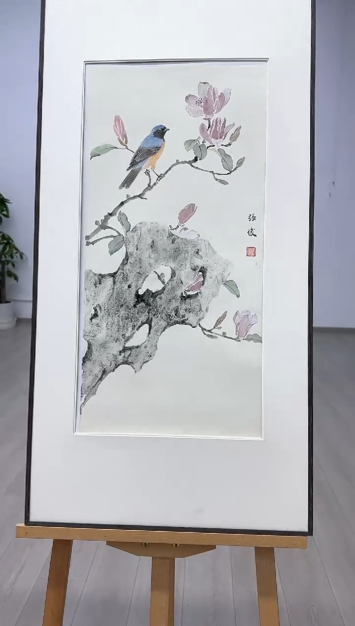 【闪购商品】折扇1fan曾学生工笔画大家张俊教授