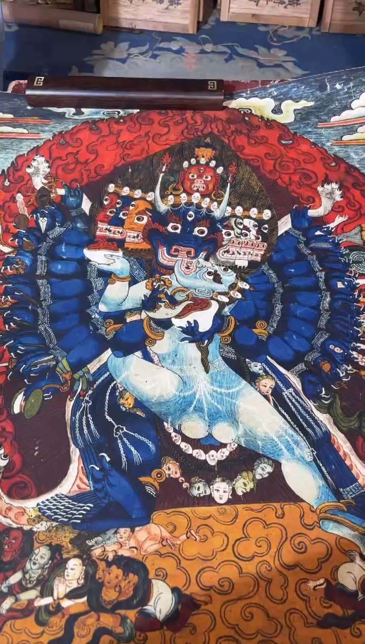 卷轴画龙妹的唐卡tk16