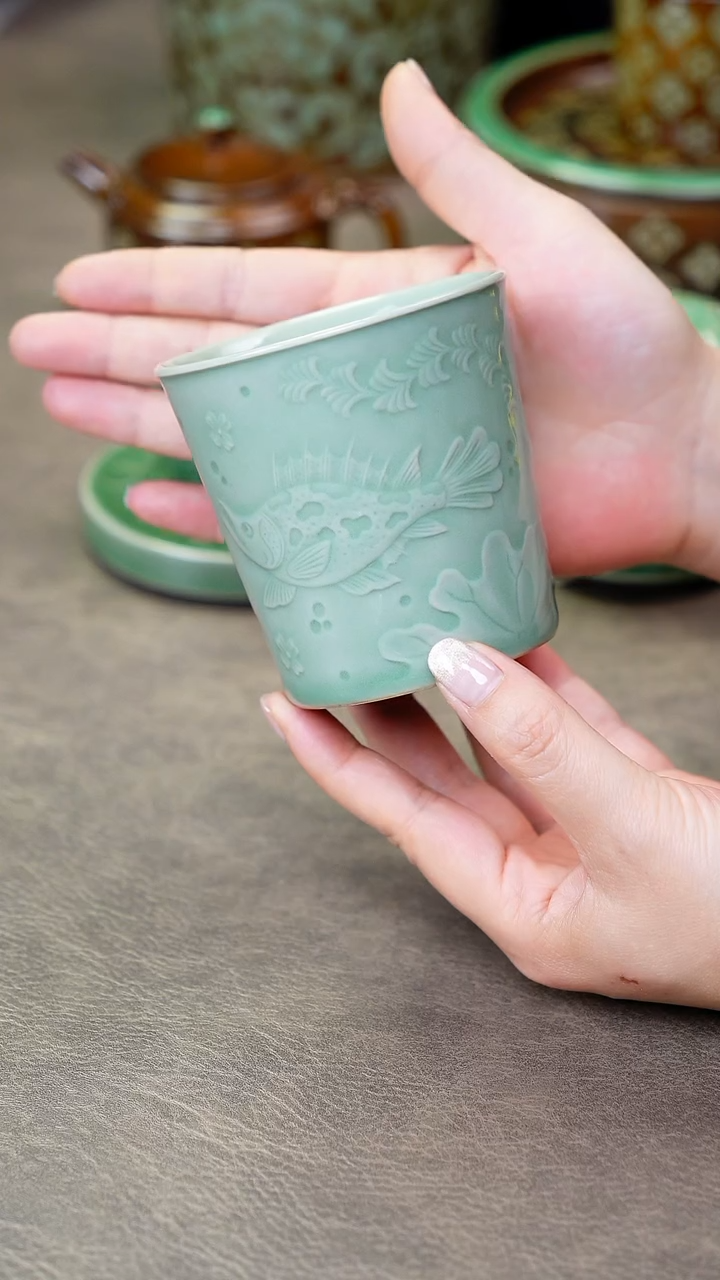 【闪购商品】龙泉青瓷梅子青手工茶器