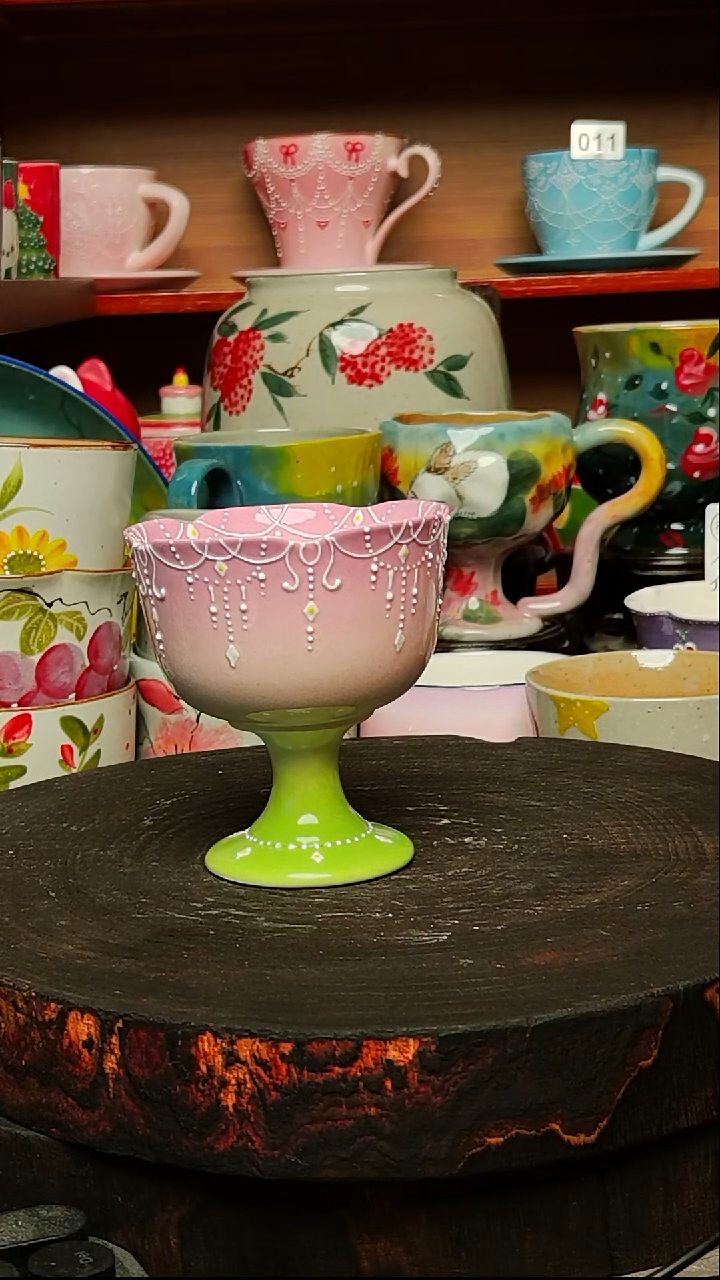 摆件陶景德镇创意手绘高温陶瓷有瑕