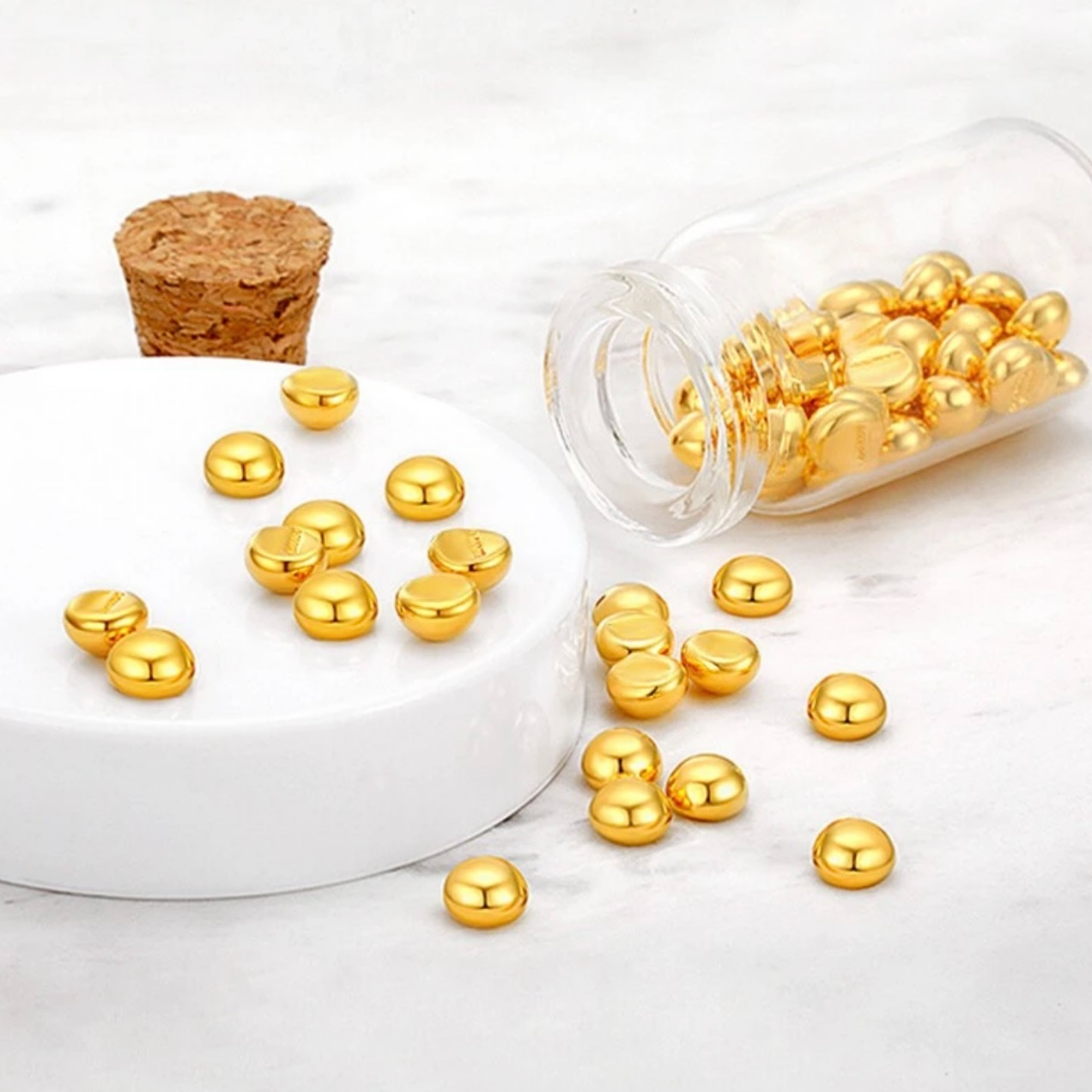 足金999小金豆1g[带证书送小瓶]存金豆1g