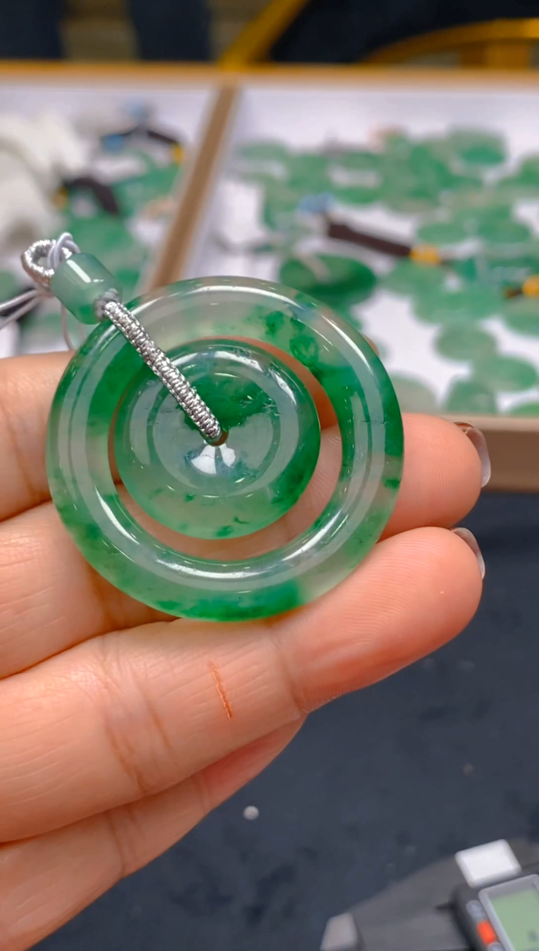 【闪购商品】石英质玉颈饰未镶嵌冰美人非洲翠A货，冰种058