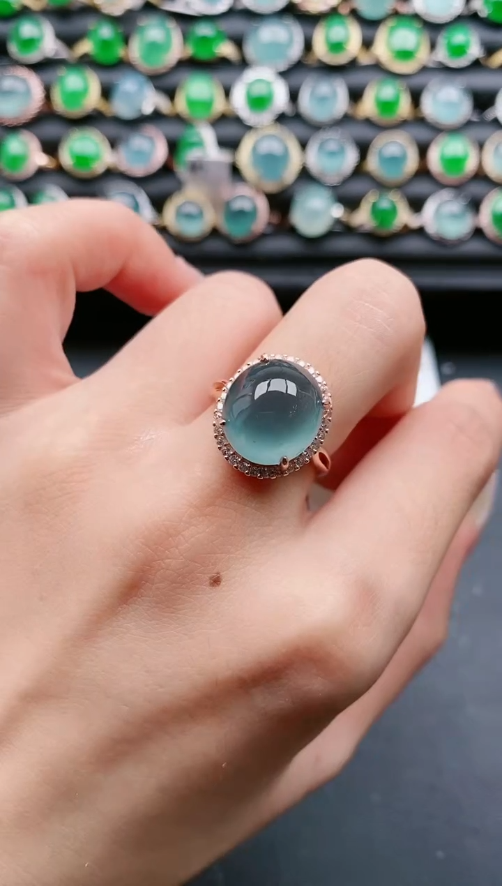 【闪购商品】翡翠戒指银S925镶嵌111111111