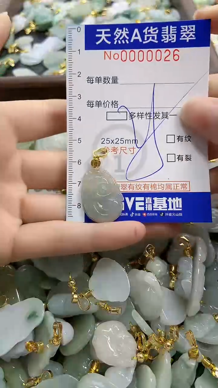 颈饰未镶嵌翡翠天然A货翡翠