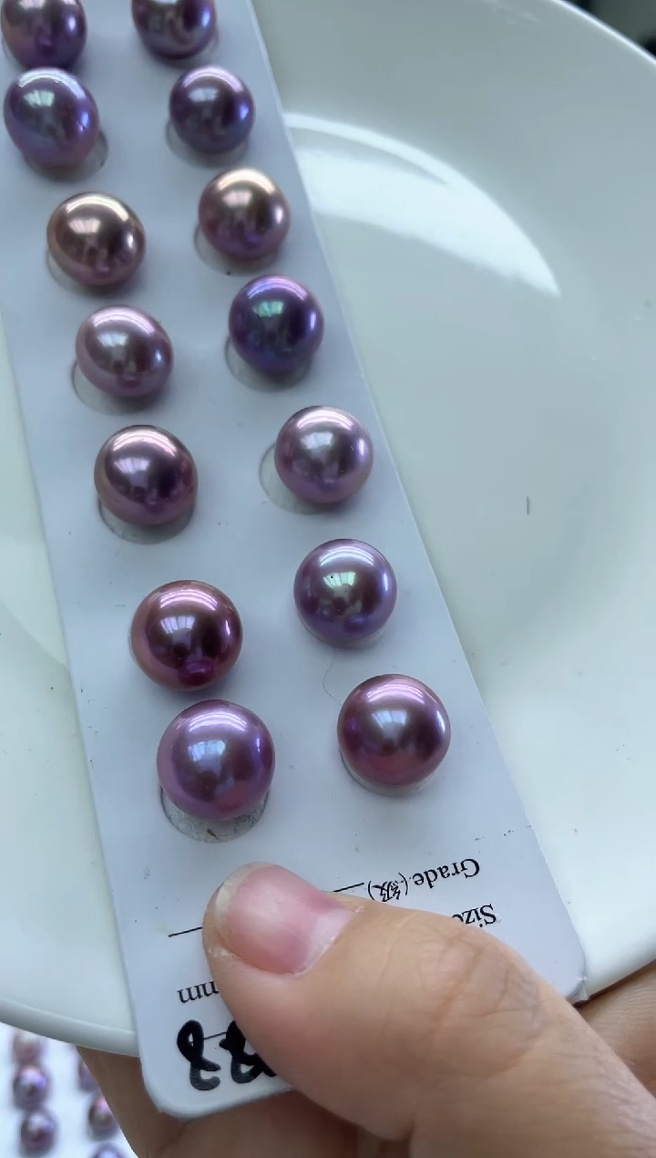 未镶嵌吊坠淡水珍珠紫色系 13-14mm(多样性发一）