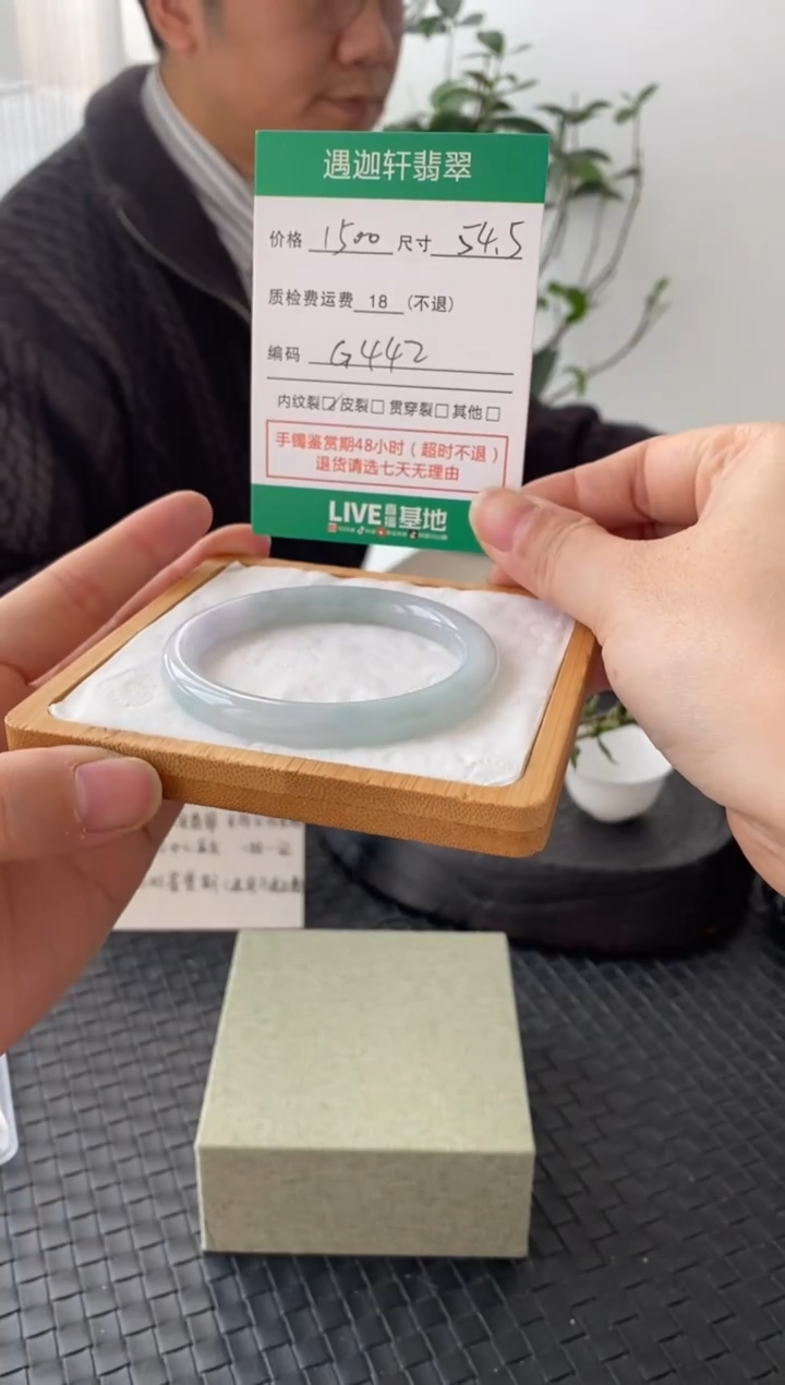 未镶嵌手镯翡翠G442 圈口54.5