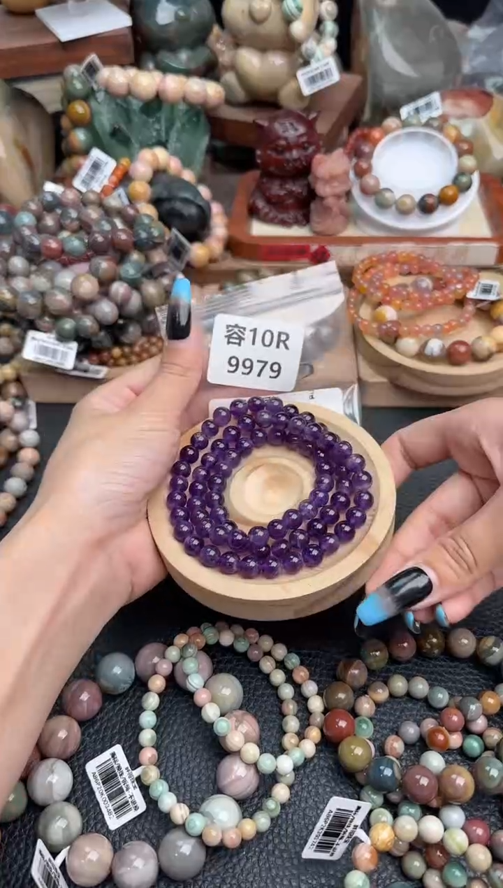 【闪购商品】石英质玉未镶嵌手链10R9979