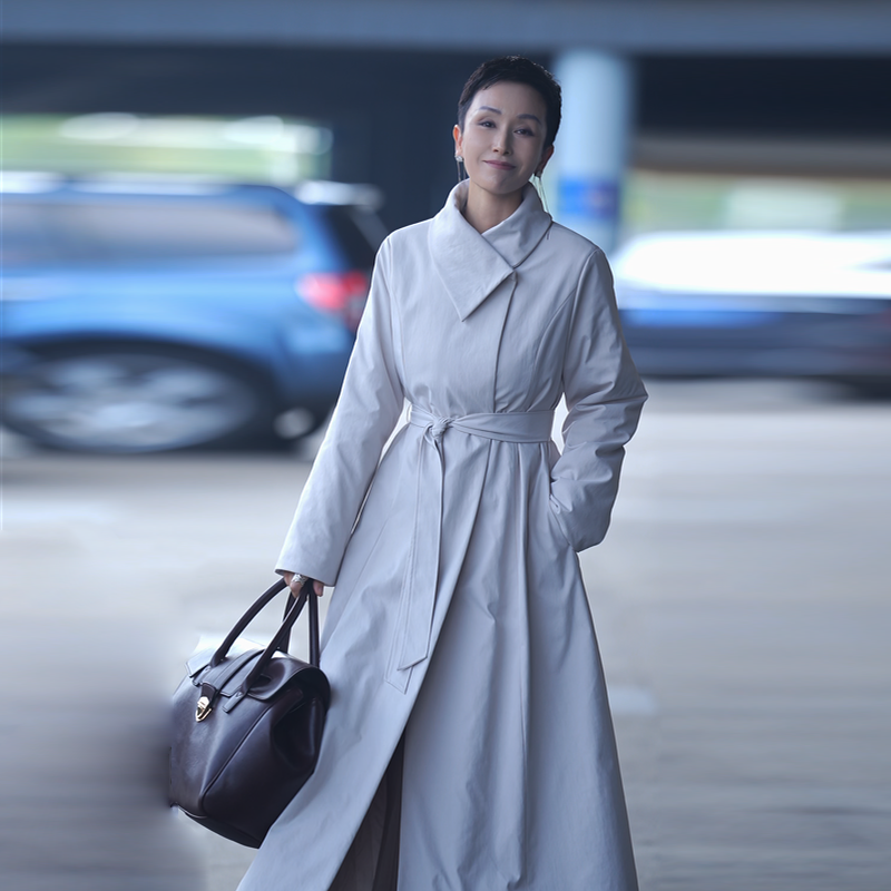 溏朵记 2025冬季新款女神战袍中长款羊毛服外套88221