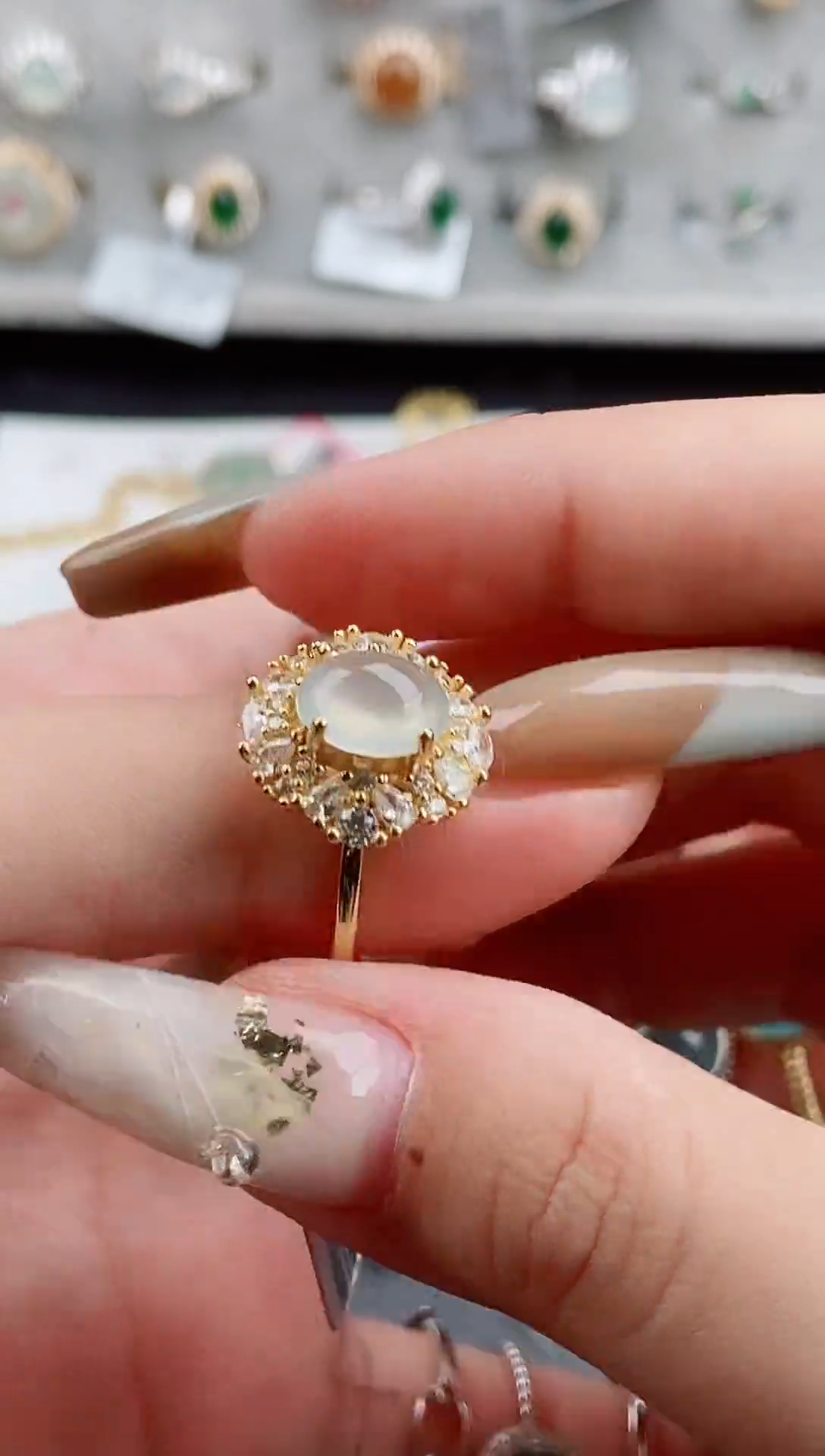 【闪购商品】翡翠戒指银S925镶嵌114587