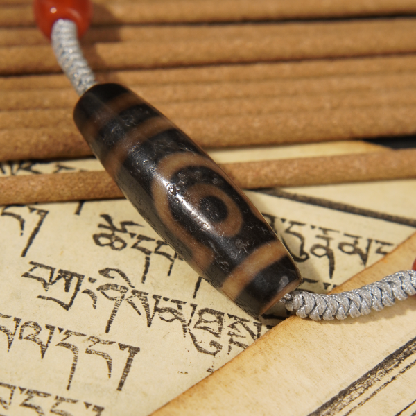 民国如意两眼玛瑙珠/LBT1819Z/古玩藏传/律宝堂