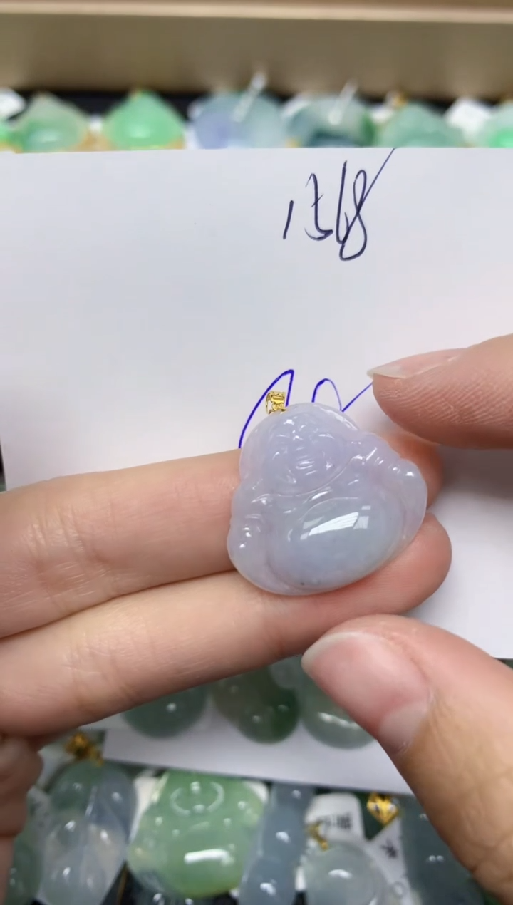 【闪购商品】翡翠颈饰18K金镶嵌 天然翡翠A货