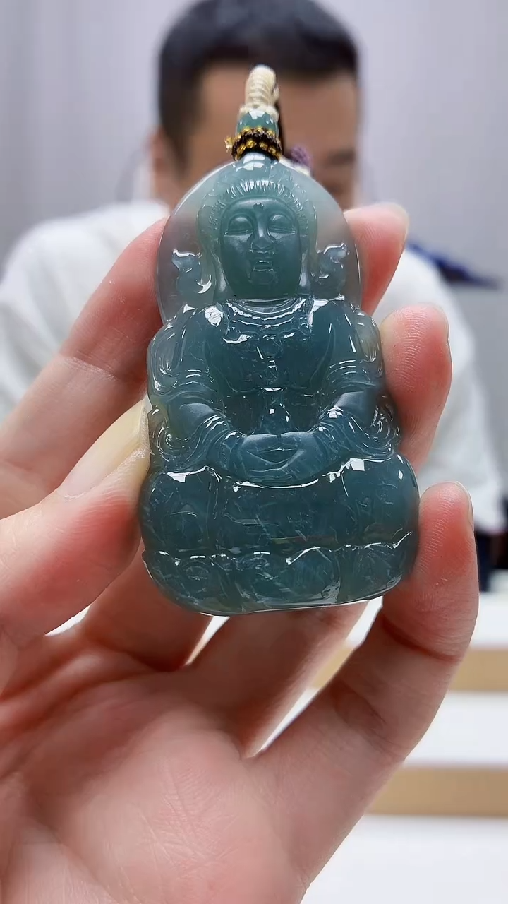 未镶嵌定制翡翠4898zm-毛货挂件29观音