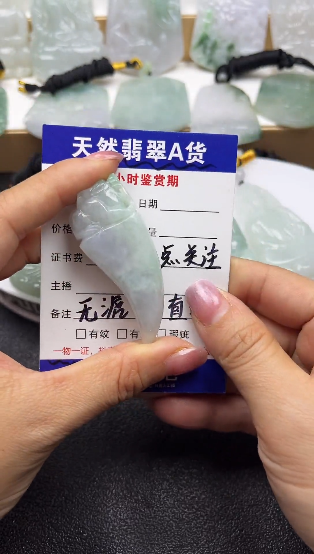 颈饰未镶嵌翡翠               