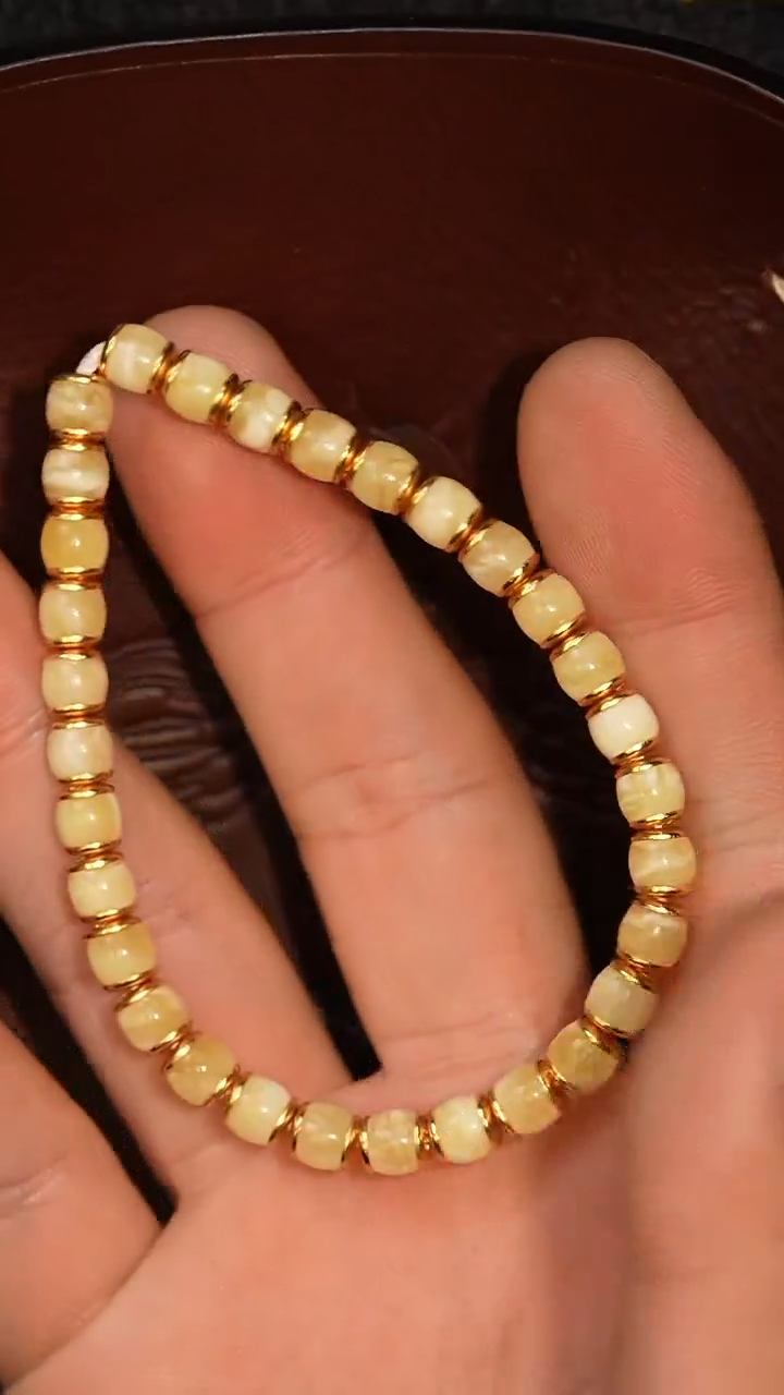 未镶嵌套链蜜蜡冲赛康胡子哥，DIY一