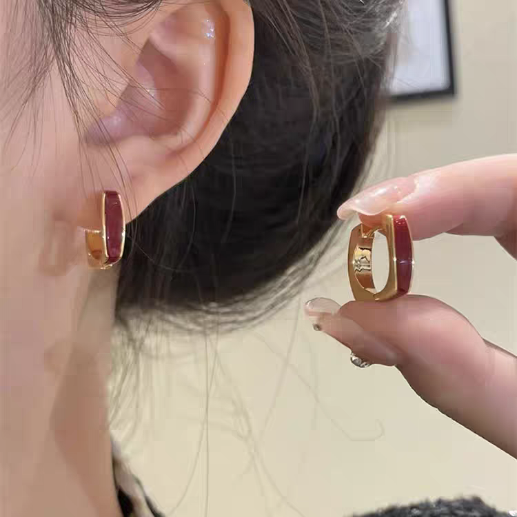 铜合金耳饰 【N61】2025爆款气质轻奢百搭简约精致网红设计师耳环