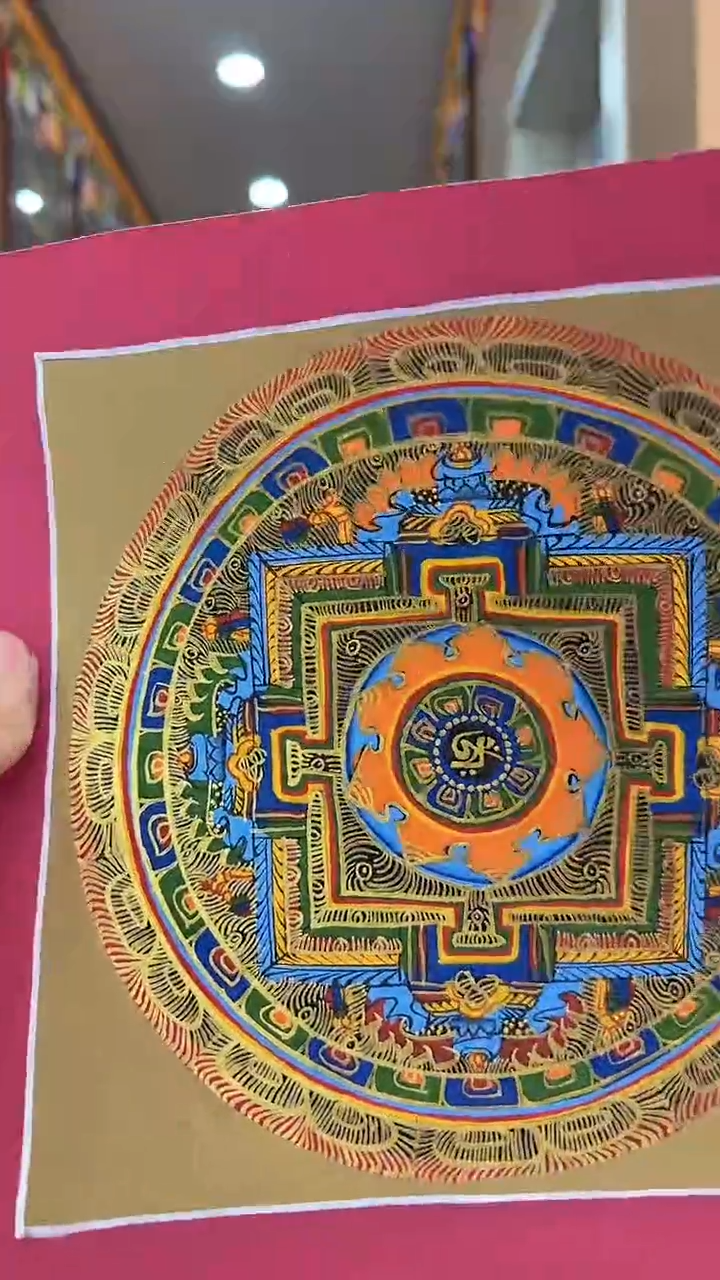 吊坠坛城-纯手绘唐卡