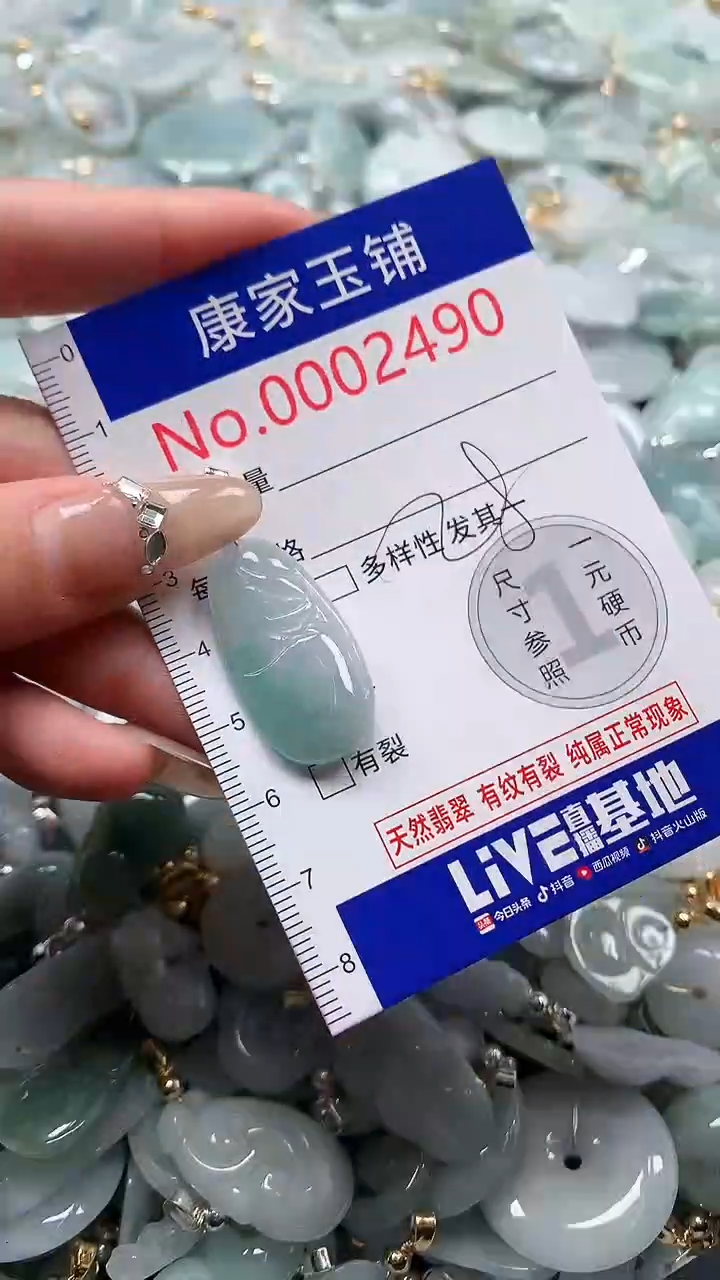 翡翠未镶嵌吊坠(不含链)2490
