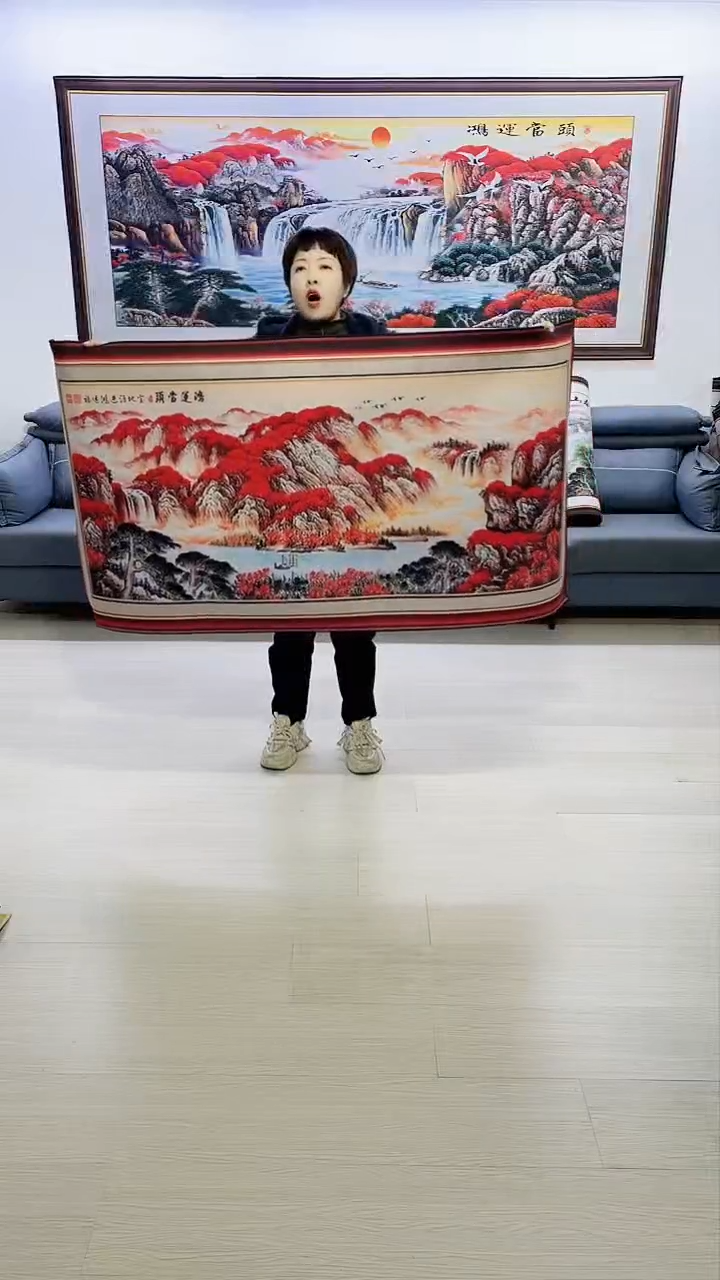 【闪购商品】横款边框鸿运当头80*160