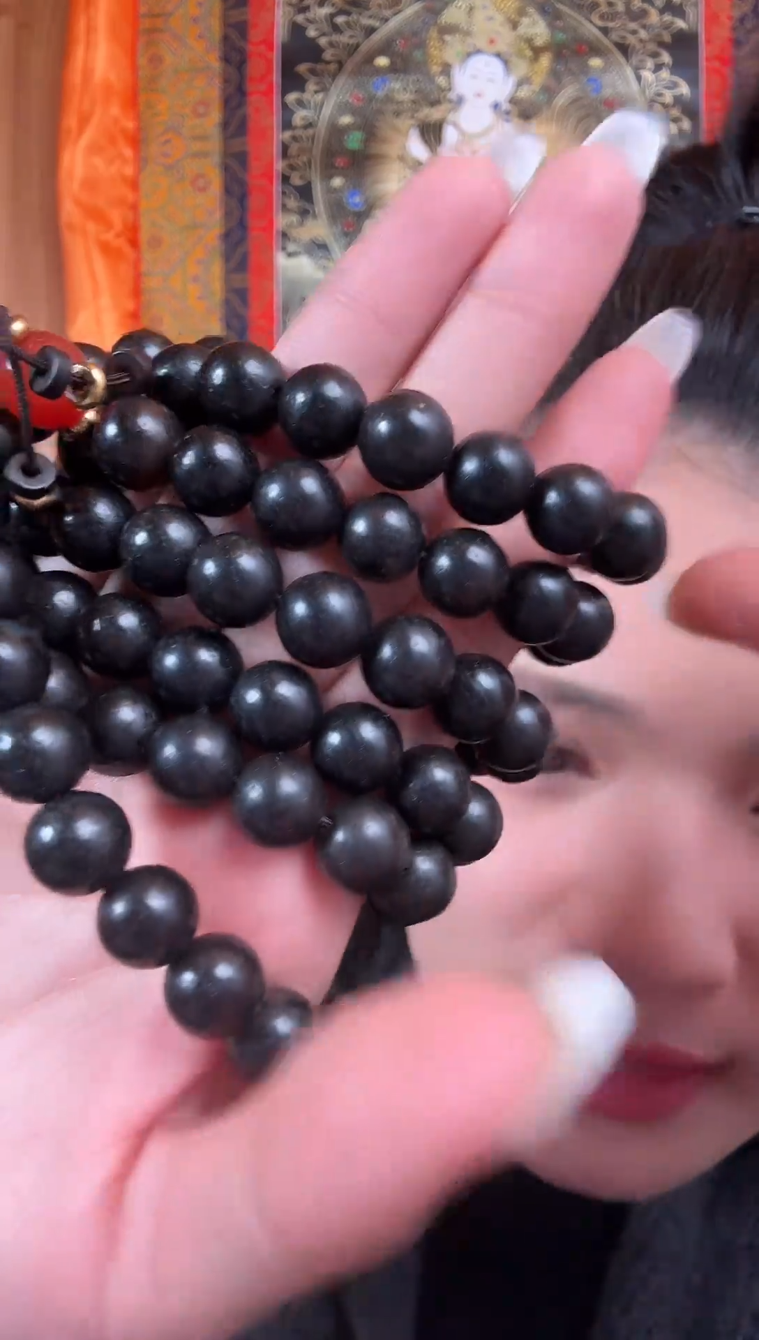 铁合金花岗石藏式风格珠串