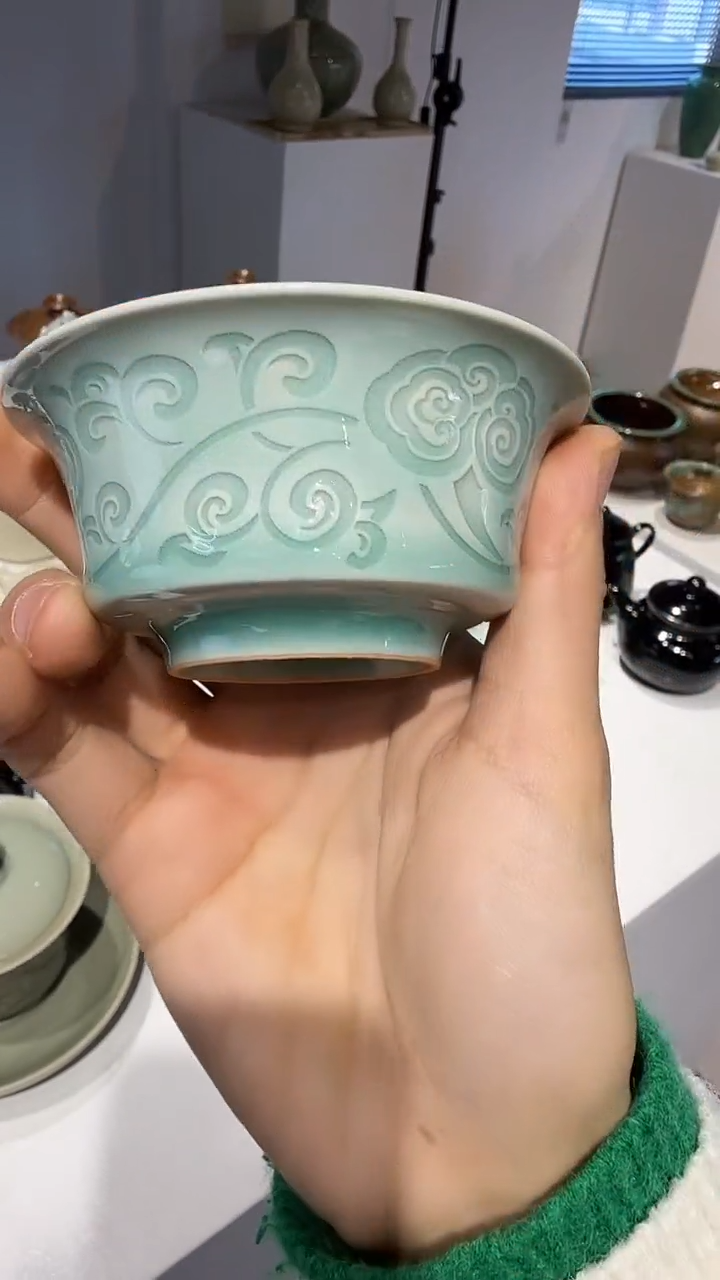 青瓷手工茶器包邮